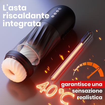 【Spedizione gratuita】Coppa dell'aereo a razzo, rotazione a 3 frequenze, vibrazione a 5 frequenze + telescopica, riscaldata