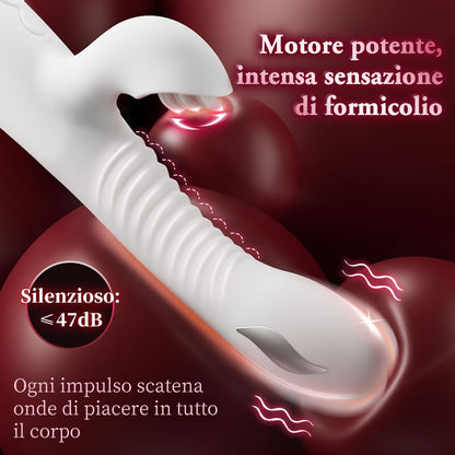 Vibratore punto G con funzione di riscaldamento e leccata del clitoride, giocattolo sessuale per donne