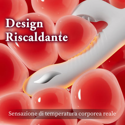 Vibratore punto G con funzione di riscaldamento e leccata del clitoride, giocattolo sessuale per donne