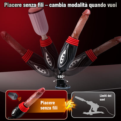 Stella - Macchina sessuale per coppie 2 in 1 con spinta e riscaldamento con telecomando