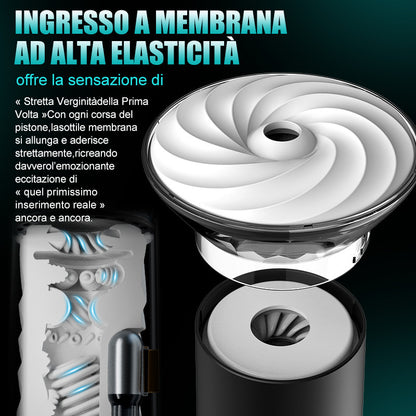 Bliss - Masturbatore Elettrico 9 Modalità di Aspirazione & Vibrazione Potente Manicotto Largo 2,8x