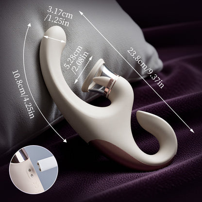 Selene - Vibratore per clitoride e punto G con suzione e stimolazione con la lingua per orgasmi combinati