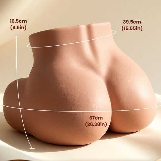 Calista - Masturbatore maschile realistico in silicone per glutei, gel ad alta elasticità, simulazione a doppio strato | Stimolazione vaginale e anale