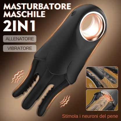 EnduroOcto – Vibratore penieno con 7 modalità di vibrazione, masturbatore e dispositivo di allenamento per uomini