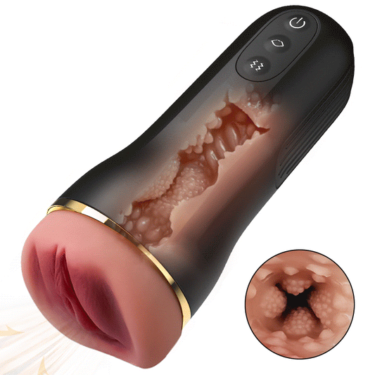 Captain - 5 Succhiare 10 coppe vibranti per la masturbazione maschile con ingresso di vagina simulato