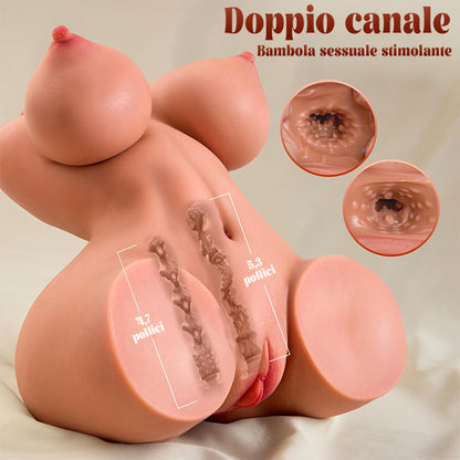 Daniela - Torso Latina realistico con glutei – Design seno e fianchi in lattice morbido Valentina Morena