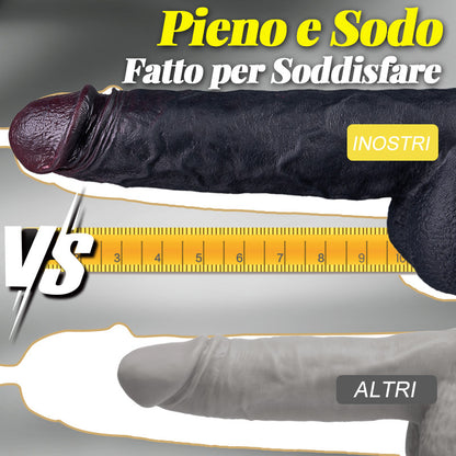 Maurice - Dildo marrone riscaldante vibrante di grandi dimensioni per uomo e donna