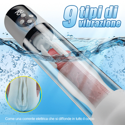 Wave - 5 Modalità di Aspirazione 9 Modalità di Vibrazione Aspirazione a Vuoto Massaggiatore per Glande Pompa per Pene