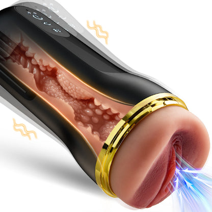 5 Succhiare 10 coppe vibranti per la masturbazione maschile con ingresso di vagina simulato