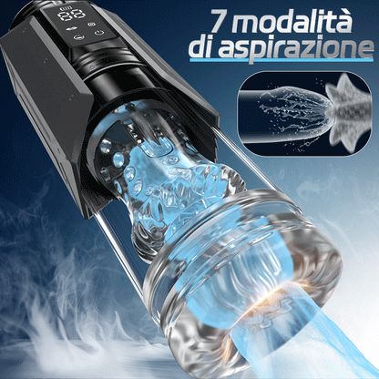 King - Masturbatore automatico 4 in 1 per uomini, 100% impermeabile