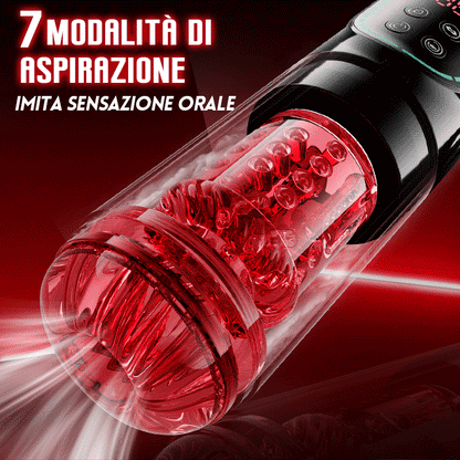 Cinder – Stroker per fellatio con spinta, rotazione, aspirazione, vibrazione e leccata, controllato tramite app