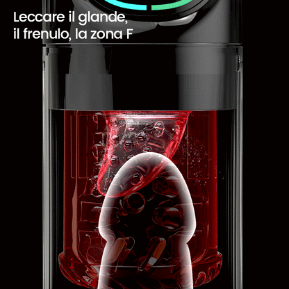 Scarlet - 360° Leccata di Lingua Realistica Manicotto Spesso con 7 Modalità di Aspirazione Stimolatore Orale