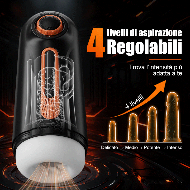 Alien - 5 IN 1 Masturbatore Cup High-Tech Suzione+Telescopico+Riscaldamento