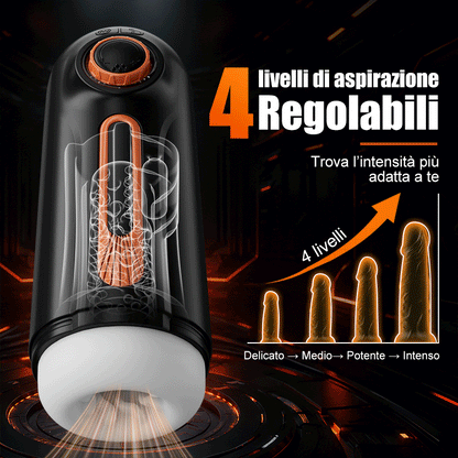 Alien - 5 IN 1 Masturbatore Cup High-Tech Suzione+Telescopico+Riscaldamento