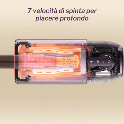 Vibedry - Masturbatore riscaldante per uomini, 7 livelli telescopici, 5 modalità di vibrazione, controllato tramite app, multifunzionale