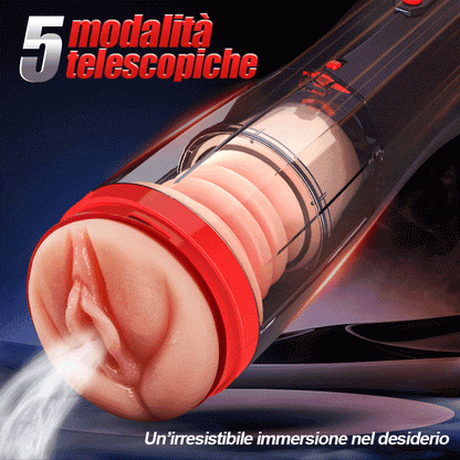 Climber 4 IN 1 Masturbatore cup Suzione Telescopica Vibrazione Acmejoy