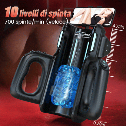 【Spedizione gratuita】LETEN 10 Masturbatore ad alta velocità con supporto per telefono