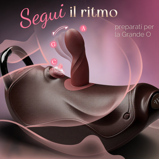 Macchina Sessuale VVD Rider Air a Pistone con Doppia Vibrazione e Accessori | Hands-Free