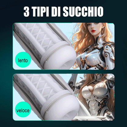 【Lubrificazione gratuita inclusa】NOVA-Mate meccanico 3 Succhiamento 4 Vibrazione APP Controllata Masturbatore maschile