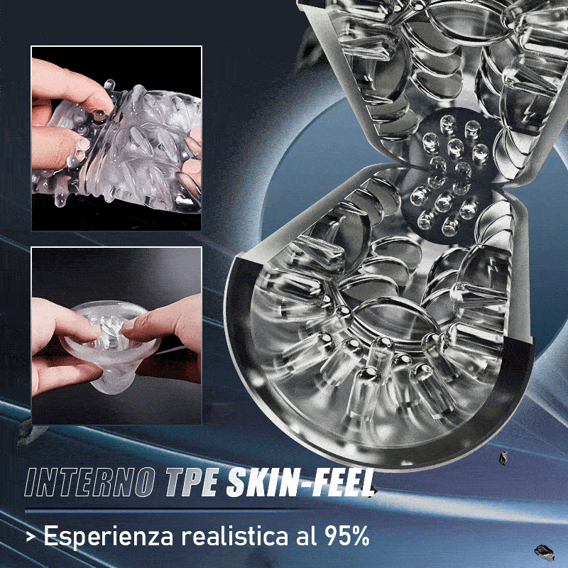 Bluesea 6 Masturbatore a rotazione con spinta bidirezionale con base di aspirazione