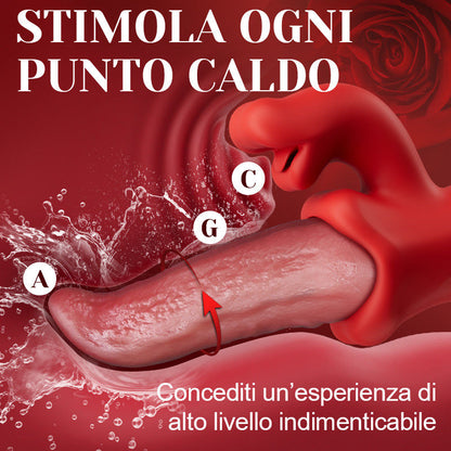 Vesper - Vibratore a lingua profonda per piacere prolungato con 10 movimenti ondulatori