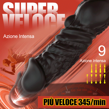 Massaggiatore prostatico 6 in 1 a spinta rapida con telecomando e APP