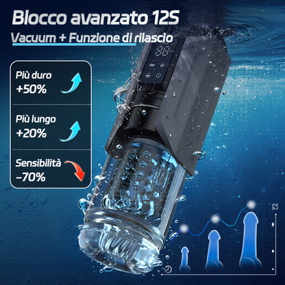 King - Masturbatore automatico 4 in 1 per uomini, 100% impermeabile