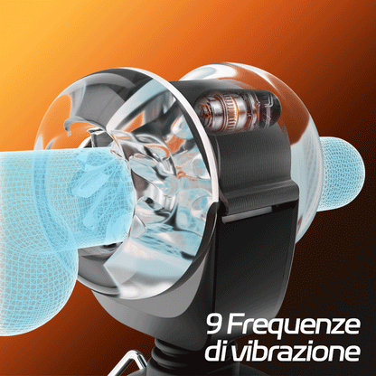 【Vendita flash: 30% SCONTO】Hazel - Masturbatore Maschile Strap-On da Vita Hands-Free con 9 Vibrazioni, Oscillazione e Spinta