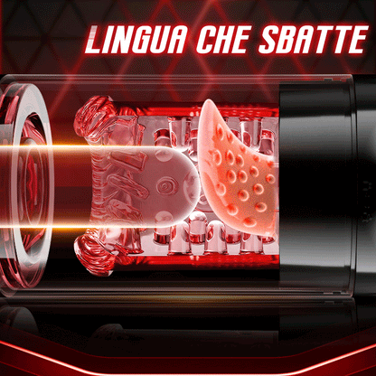 Cinder – Stroker per fellatio con spinta, rotazione, aspirazione, vibrazione e leccata, controllato tramite app