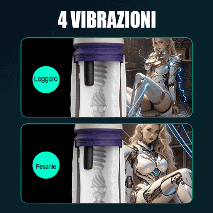 【Lubrificazione gratuita inclusa】NOVA-Mate meccanico 3 Succhiamento 4 Vibrazione APP Controllata Masturbatore maschile