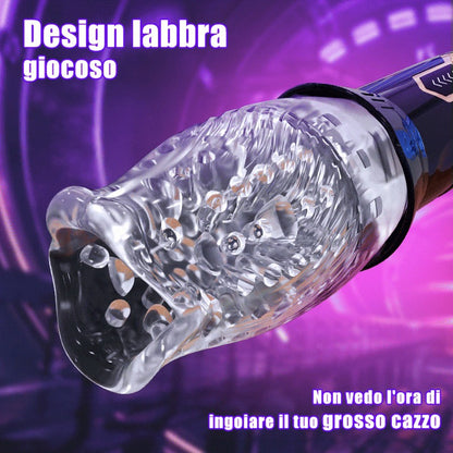 【HOT】TORNADO - 2 IN 1 Masturbatore Oralsex Cup 7 Rotazione 7 Vibrazione Acmejoy