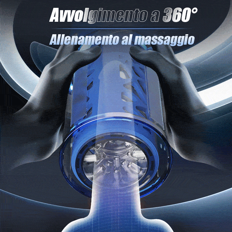 Bluesea 6 Masturbatore a rotazione con spinta bidirezionale con base di aspirazione