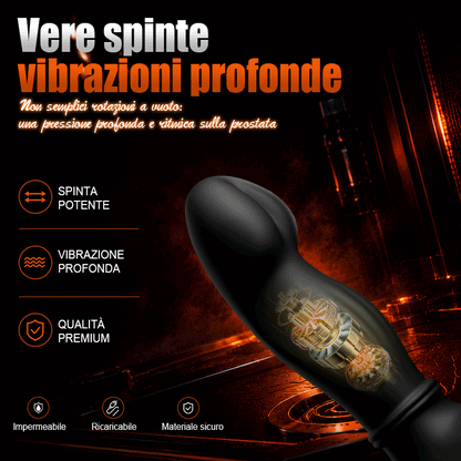 Hugo - Massaggiatore prostatico indossabile con movimenti di spinta, cinghie e doppio controllo tramite APP e telecomando