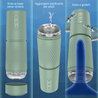 Abyss - Pompa per Pene a Vuoto con 10 Suction & 10 Vibrazioni - Pompa per Allargamento - Masturbatore Maschile