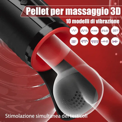 Cavallerista-10 Vibrazione 5 Succhiamento orale 3 Torsione rotazione del glande Allenamento + Masturbazione