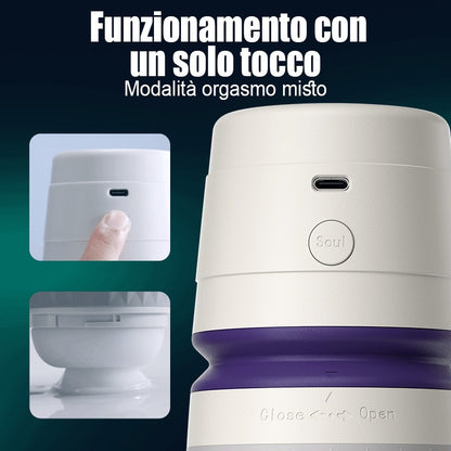 【Lubrificazione gratuita inclusa】NOVA-Mate meccanico 3 Succhiamento 4 Vibrazione APP Controllata Masturbatore maschile