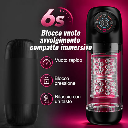 Poseidon-Masturbatore da bagno 3 in 1 7 succhi + 7 girelle Il re della masturbazione in acqua!