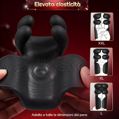 Automatico 10 dita Pinchin & Tapping per la terapia di massaggio Vibratore del pene