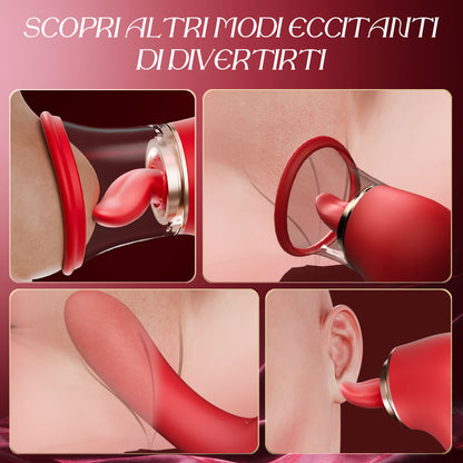 Ciuccio che succhia la stimolazione del capezzolo del vibratore del clitoride