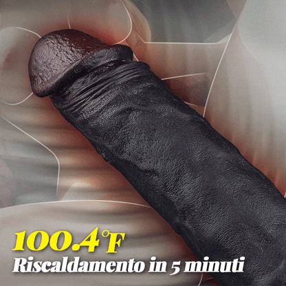 Maurice - Dildo marrone riscaldante vibrante di grandi dimensioni per uomo e donna