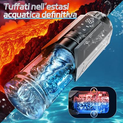 King - Masturbatore automatico 4 in 1 per uomini, 100% impermeabile