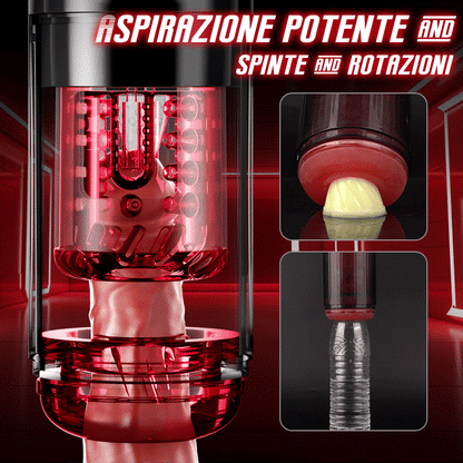 Cinder – Stroker per fellatio con spinta, rotazione, aspirazione, vibrazione e leccata, controllato tramite app