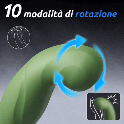 Massaggiatore prostatico vibrante e oscillante Logan 10 con 2 anelli fallici per uomini e coppie gay