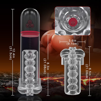 2 IN1 9 Vibrazione 3 Aspirazione Pompa per pene