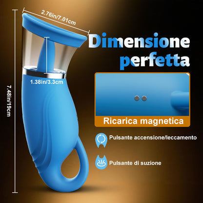 Sierra - Stimolatore Clitoride e Capezzoli con Suzione Intensa e Licking a Lingua