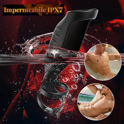 【Nuovi prodotti caldi】Anello del pene efficiente a vibrazione con 9 frequenze