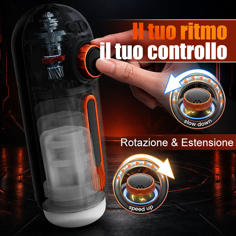 Alien - 5 IN 1 Masturbatore Cup High-Tech Suzione+Telescopico+Riscaldamento