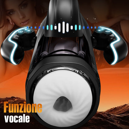 LETEN 10 Tazza per masturbatore riscaldante con aspirazione e spinta