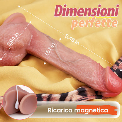 TrueTouch – Dildo realistico da 8,46 pollici con impermeabilità IPX7, 7 velocità di spinta/oscillazione, 10 vibrazioni