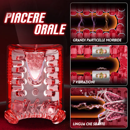 Cinder – Stroker per fellatio con spinta, rotazione, aspirazione, vibrazione e leccata, controllato tramite app